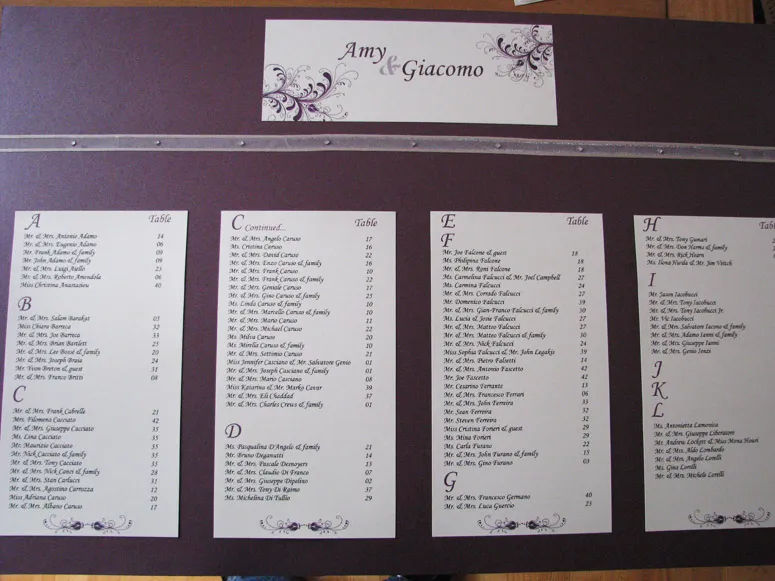 Diamond Plum seating chart