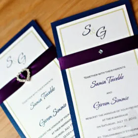 Plum Satin invites