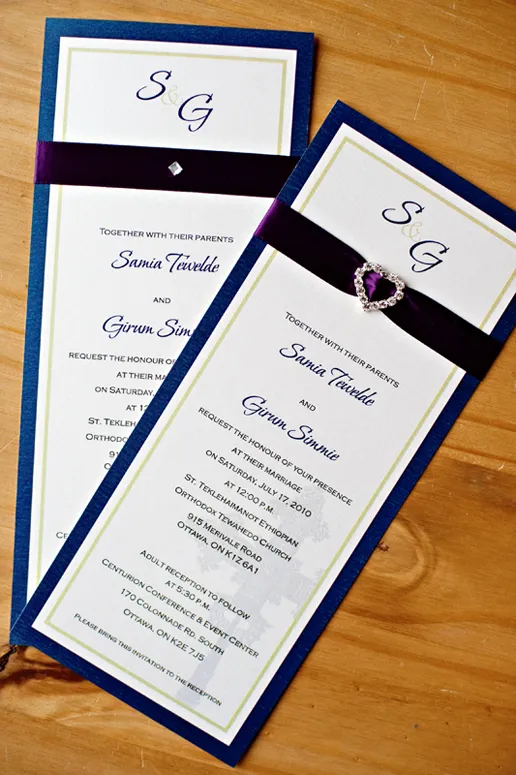 Plum Satin invites