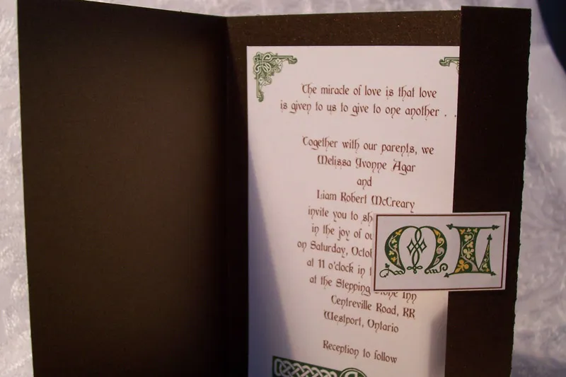 Irish Cream invite close-up