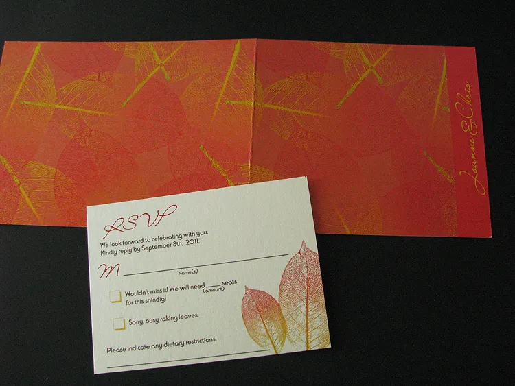 Simple Leaves RSVP