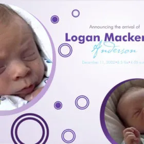 Birth Announcement - Bubbles