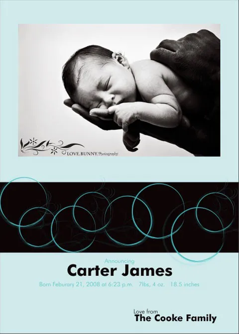 Birth Announcement - Circles 2