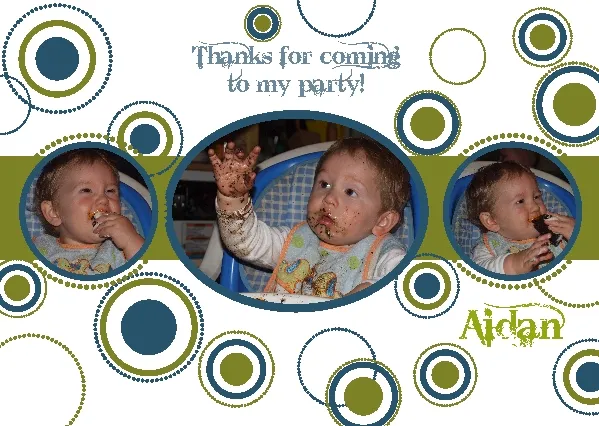 Birthday Party - Circles thank you