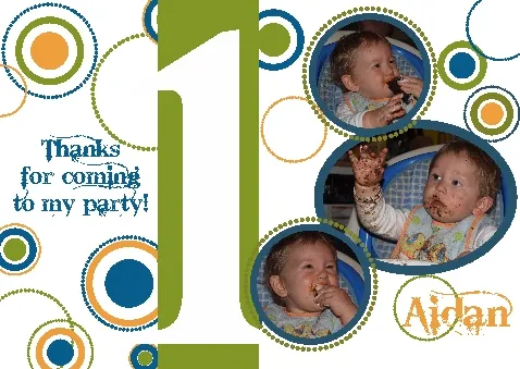 Birthday Party - Circles thank you