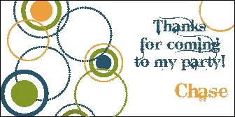 Birthday Party - Circles thank you