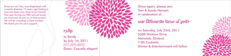 Summer Fun party invite inside