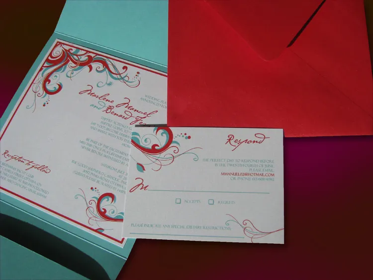 Sea Life invite and rsvp and envelope