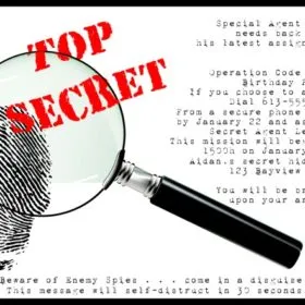 Secret Agent Party Invite