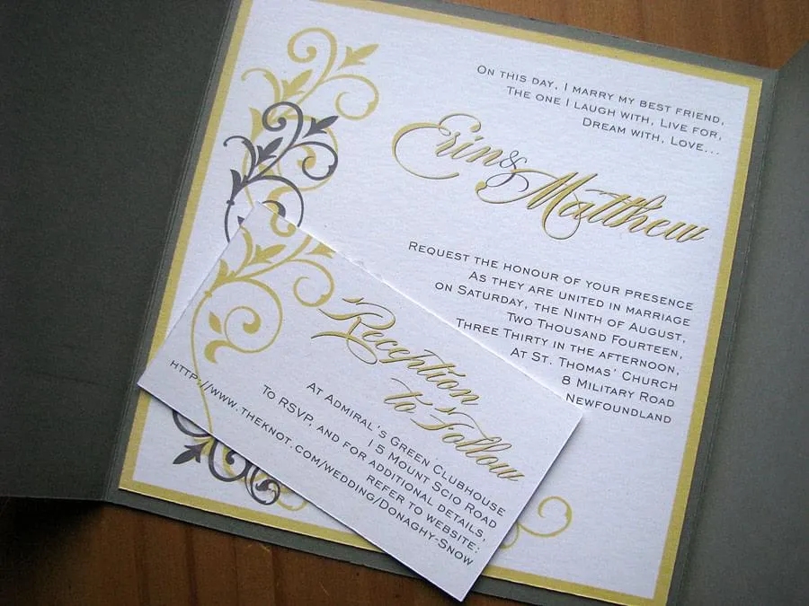 Blonde Granite Invite