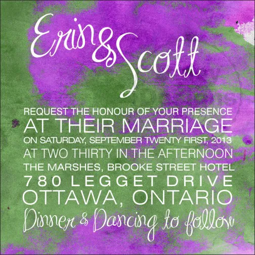 Watercolour Wonder Green Invite