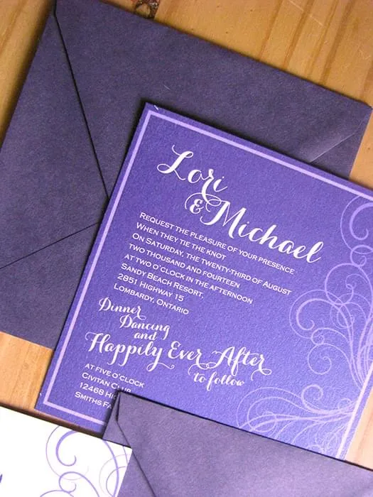 Breezy Blackberry invite close-up