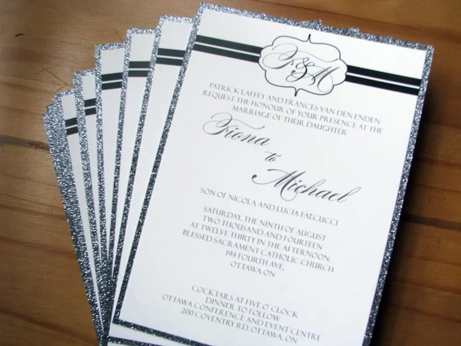 Sparkling Platinum invites