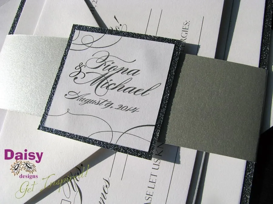 Sparkling Platinum with envelopes