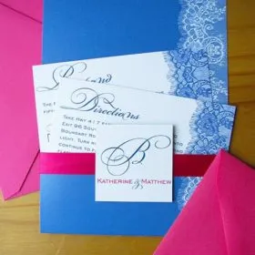 Cobalt Lace monogram