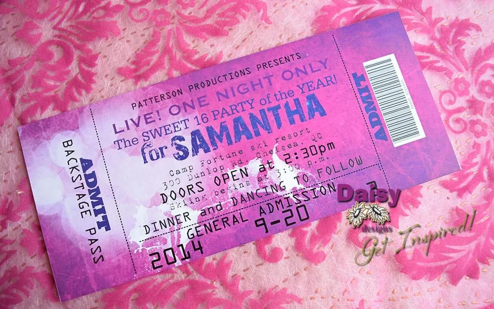 Concert Ticket Fuchsia