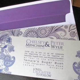 Paisley Frame Invite package