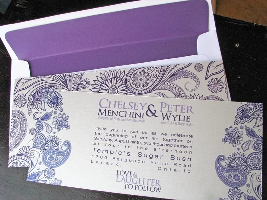 Paisley Frame Invite package