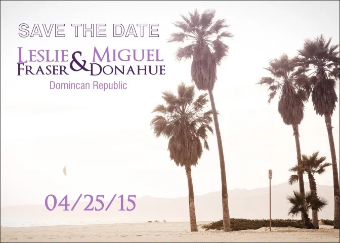 Palm Tree Save the Date