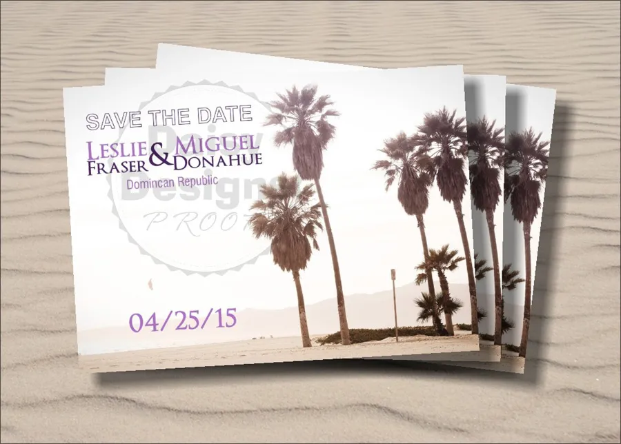 Palm Tree Save the Date