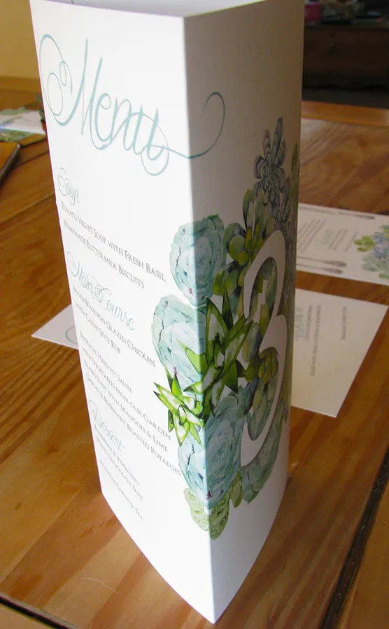 Succulents Menu Triangle