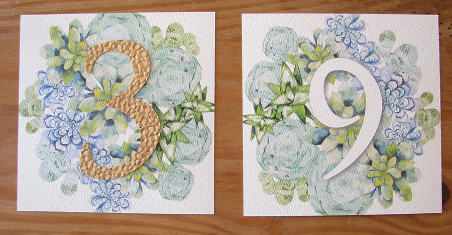Succulents Table Numbers
