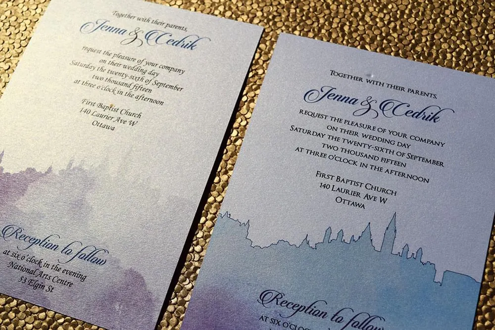 Watercolour Skyline close-up