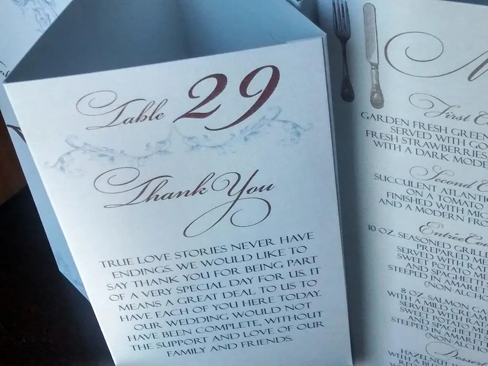 cinderella too menu close-up