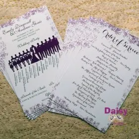 Purple Antique Program and Order of Service
