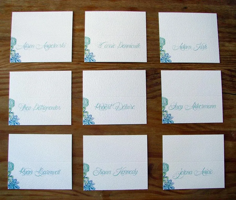 Succulents Seating Cards