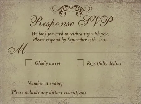 Antique Gold RSVP