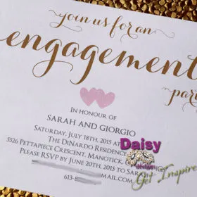 Two Hearts Engagement Party invites