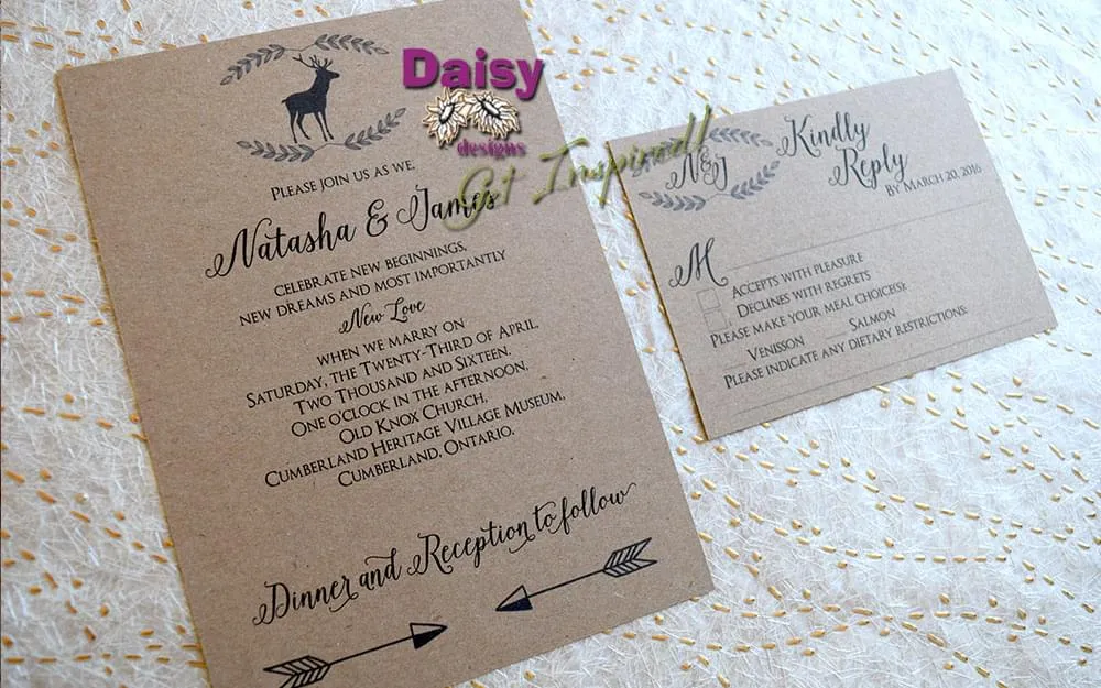 Rustic Deer invite/rsvp
