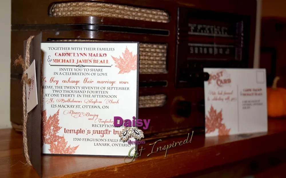 Woodgrain Maple invite / post card