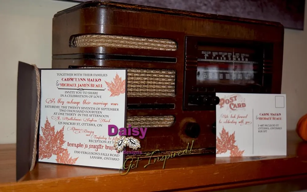 Woodgrain Maple invite / post card