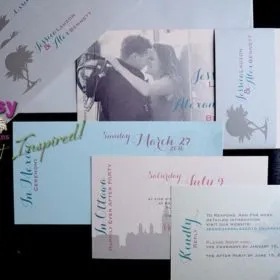 Ticket to Paradise destination invitation set