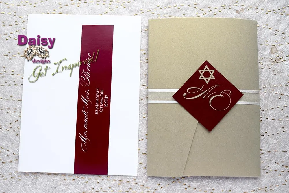 Gold Pocket Swirl pocket and envelope