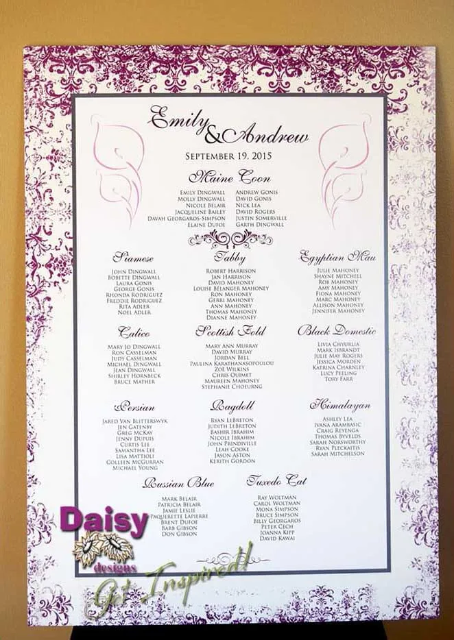 Antique Seating Chart