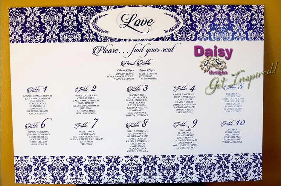 Damask Seating Chart