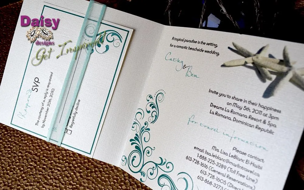 Aqua Seaside Invite and RSVP
