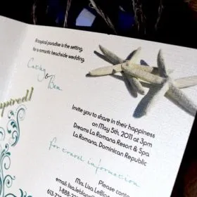 Aqua Seaside Inside Invite