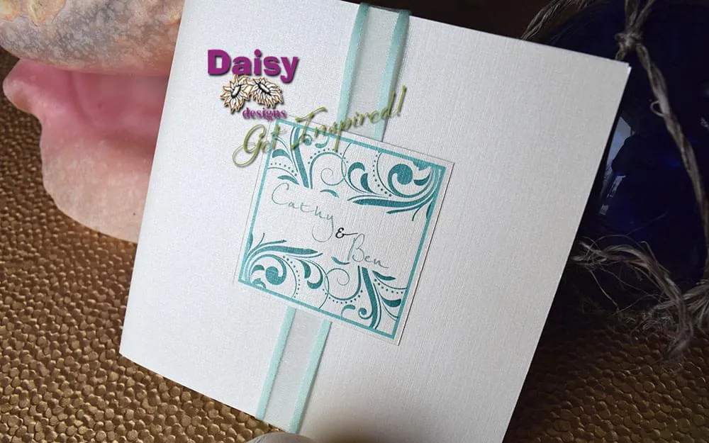 Aqua Seaside Front of Invite