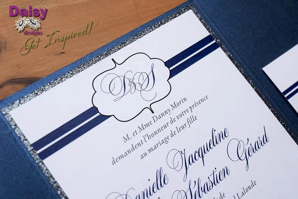 Platinum Glitter Invite