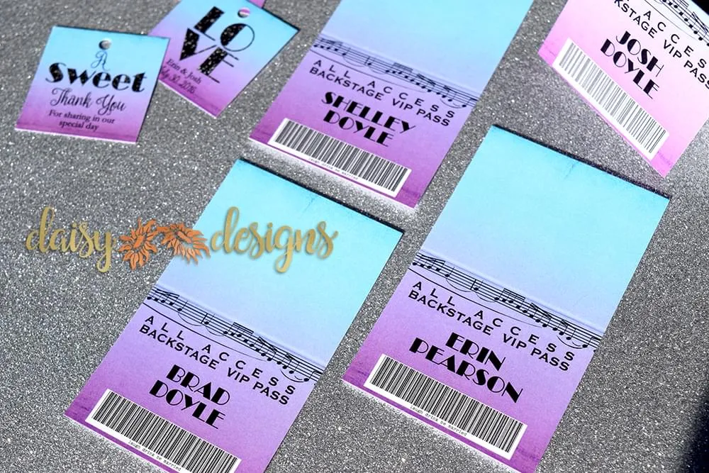 Blended Ticket Place Cards