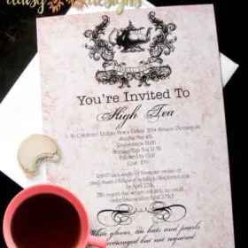 High Tea Shower and event Invitation