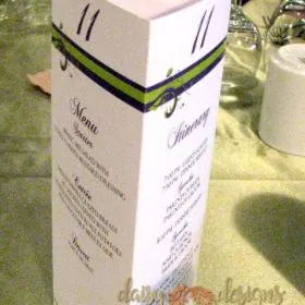 Purple Green Menu / Table number