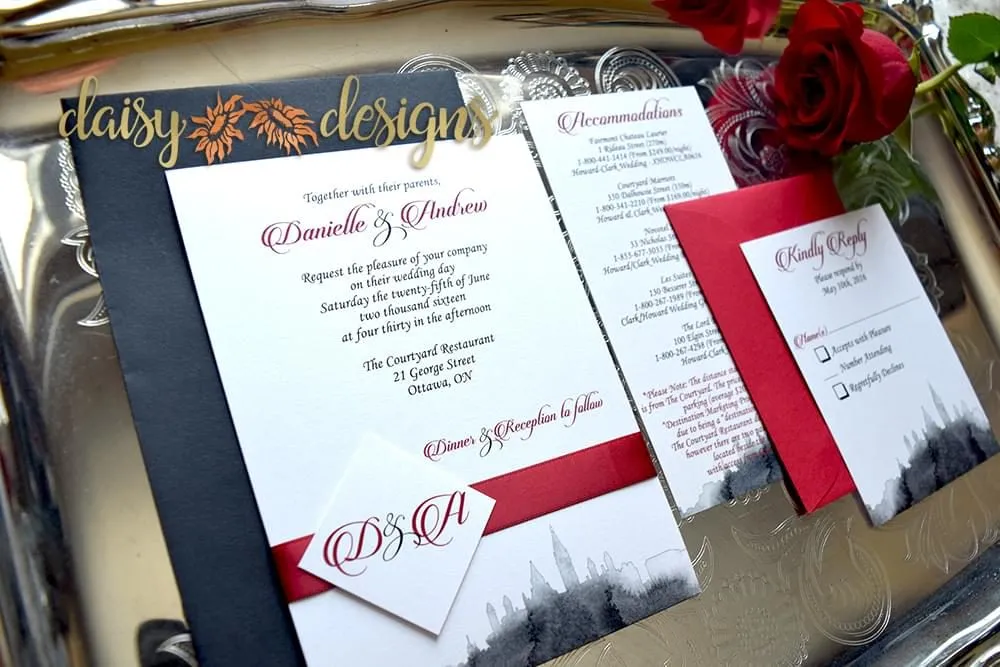 Scarlet Skyline invite suite