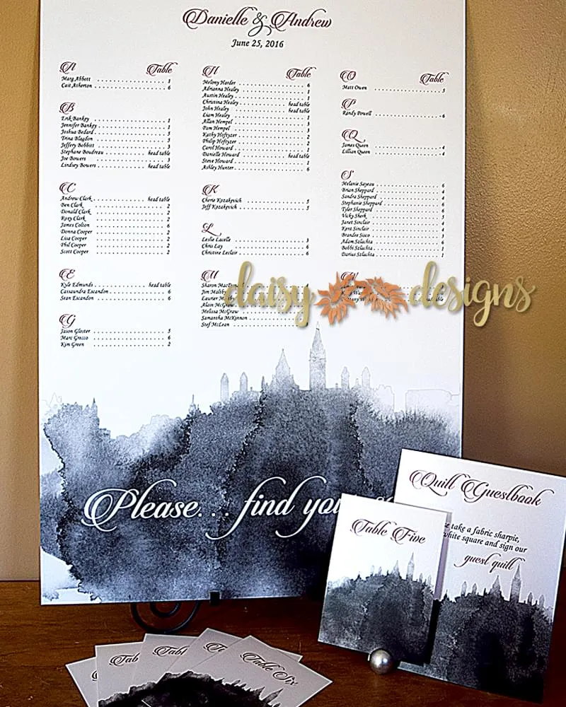 Scarlet Skyline day-of-stationery