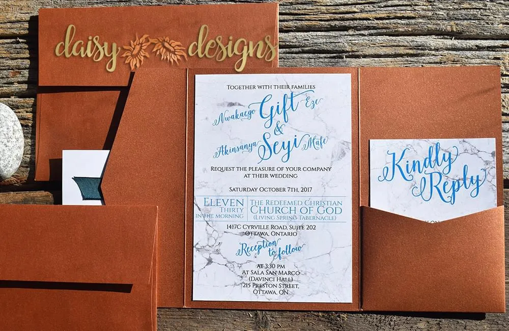 Marble Copper Teal suite with upgraded folding pouch