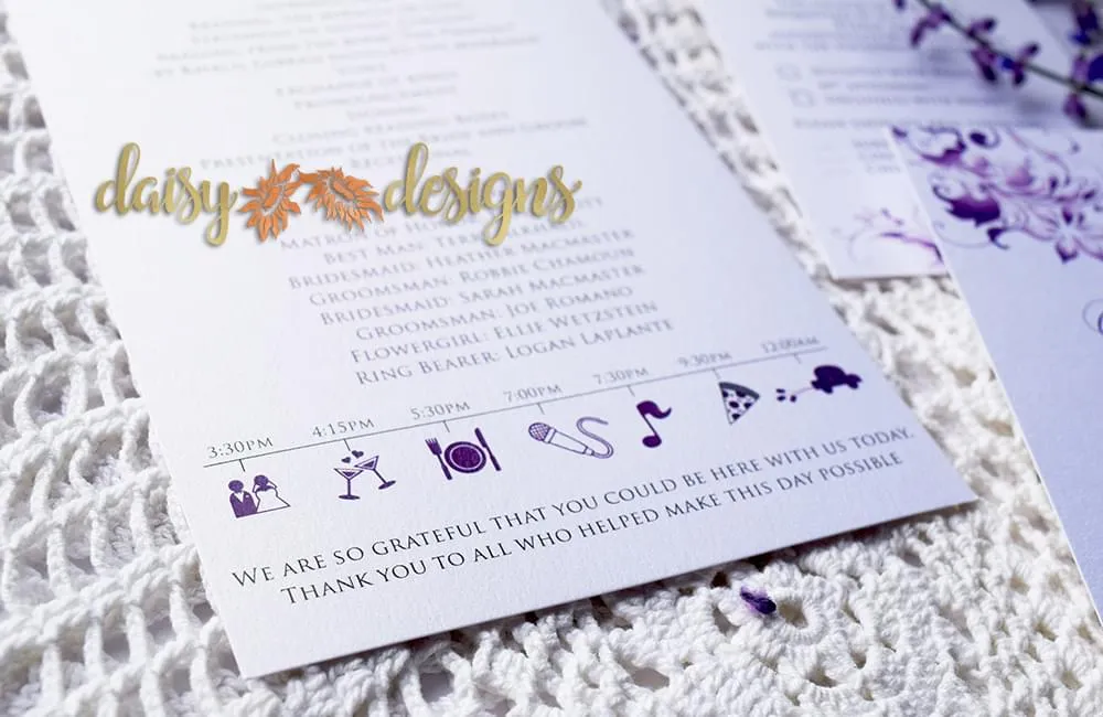 Lilac Blossoms program close-up